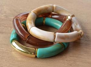 กำไลข้อมือเรซิ่นทำมือสุดหรู เครื่องประดับแฟชั่นทันสมัย สีสันสดใส ของตกแต่งข้อมือ ของขวัญพิเศษสำหรับผู้หญิง MN - Product Image 3