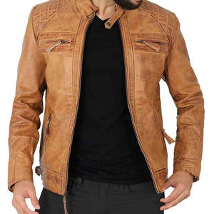 <b>SMART</b> SHINE ENTERPRISES <b>Men</b> Premium Leather <b>Jacket</b> Soft Comfortable Full Zip Casual Durable Regular Fit Everyday Fashion Classic - Product Image 2