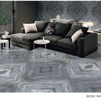 Carreaux de sol et de mur en porcelaine Bookmatch 60x120mm, effet marbre luxueux, finition brillante, pour réception d'hôtel, hall d'entreprise, intérieur (S)