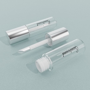 Wholesale 20ML Lip Gloss <b>Tube</b> Big Brush Transparent Round PETG <b>Plastic</b> Empty Bottle Matched with Zinc Alloy Brush Head Premium - Product Image 4