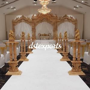 Mandap de Madera Divino de Primera Calidad para Bodas Gujarati, Mandap Clásico Indio para Bodas Reales, Mandap de Madera con Acabado Antiguo, EE. UU. - Product Image 5