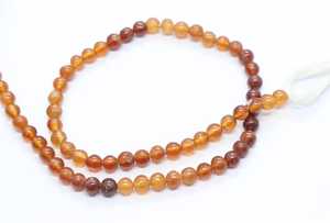 ลูกปัดเฮสโซไนต์ทรงกลมเรียบสีแดงเข้ม AAA ขนาด 5-5.5 มม. ลูกปัดพลอยเฮสโซไนต์ 13 นิ้ว ลูกปัดเฮสโซไนต์ทรงกลมธรรมชาติ - Product Image 4