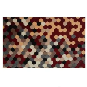 Tappeti invernali tappeti per soggiorno In Design moderno e contemporaneo direttamente dalla fabbrica di tappeti In India taglia 5 per 7 grigio marrone rossiccio