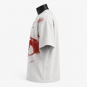 เสื้อยืดกราฟิกโอเวอร์ไซส์สั่งทำพิเศษสำหรับผู้ชาย ผ้าคอตตอนหนานุ่ม พิมพ์ลายสตรีทแวร์ รับผลิตแบบ OEM ODM - Product Image 5