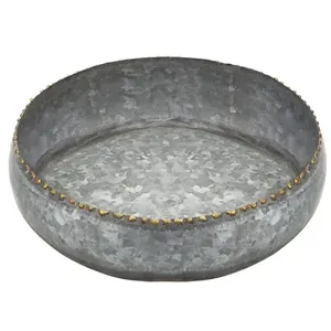 Jardinière en métal galvanisé pour la décoration intérieure et extérieure du jardin - Product Image 6