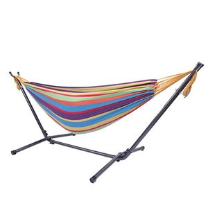Hamaca Portátil Ajustable de Poliéster para Exteriores con Soporte, Fondo Negro y Flores Plateadas, para Hoteles, Colorida y Elegante - Product Image 1
