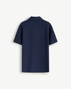 เสื้อเชิ้ตผู้ชายแขนสั้นทรงเข้ารูป ผ้าถักเนื้อนุ่ม สวมใส่สบาย ไม่ระคายเคืองผิว ผลิตจากผ้าฝ้าย 100% พิมพ์ลาย  โดย Routine Vietnam - Product Image 3