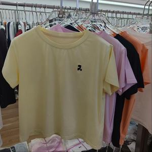 T-shirt court ajusté en coton épais pour femme, vierge, pour impression personnalisée OEM, vente en gros - Product Image 1