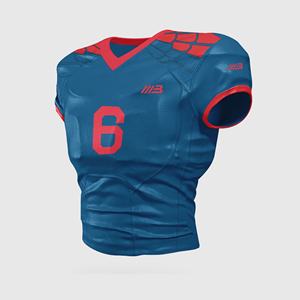 OEM personalizado camisetas de fútbol americano 100% poliéster que absorbe la humedad transpirable nombre Número Logo Plus tamaño conjuntos a granel al por mayor - Product Image 2