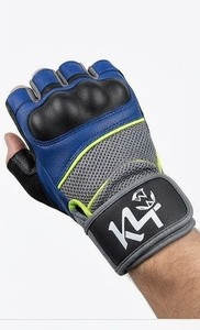 Guantes Deportivos K4 de Medio Dedo, de Cuero, con Correa Ajustable para la Muñeca, para Levantamiento de Pesas, Entrenamiento en Gimnasio, Unisex - Product Image 2