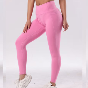 <b>Women</b> High Waist Yoga Pants with Side Pockets, Athletic <b>Leggings</b>, Peach Butt Lifting, High Stretch, Waist and Leg, Comfortable - Product Image 1