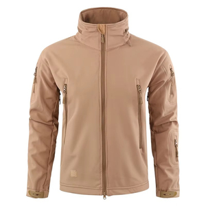 Camping Hiking Hunting Climbing Cargo Tactical Jacket 2026 Wholesale Men's Winter Fleece Sharkskin Tactical Outdoor Jackets - Product Image 4
