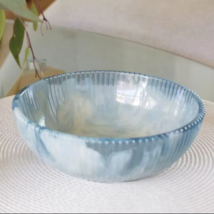 Bol à salade en résine, nouveau design, produit le plus vendu, personnalisation de la couleur, rond, pour la maison, la cuisine, les fêtes - Product Image 1