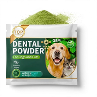 Poudre dentaire en gros pour chiens et chats, à base d'algues, pour l'hygiène buccale, contrôle du tartre, supplément en poudre, OEM ODM, approvisionnement en vrac