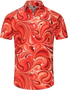 Chemise hawaïenne décontractée pour homme à manches courtes, 100 % coton, protection UV, respirante, style plage - Product Image 3