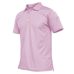 เสื้อโปโลผู้ชาย แห้งเร็ว แขนสั้น สีเทาล้วน ผ้าถัก ทรงปกติ สไตล์ลำลอง มีกระเป๋า - Product Image 2