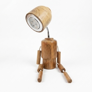 Lampe de table LED en bois au design unique et moderne, avec commande tactile, lampe décorative pour la maison, lampe sur pied pour chambre à coucher - Product Image 1