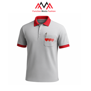 เสื้อเชิ้ตผู้ชาย FMF แบบถัก สวมใส่สบาย ผ้า TC ยืดหยุ่น กระดุมหน้า แขนสั้น ทนทาน ใส่ได้ทุกวัน - Product Image 1