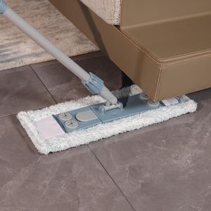 Serpillère magnétique plate pour le nettoyage des sols, manche en fer extensible de 64 cm avec 2 tampons lavables pour parquet, carrelage, marbre et autres surfaces. - Product Image 2