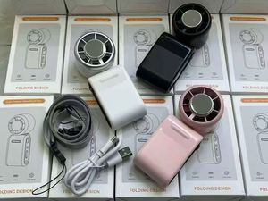 Portable Handheld Folding <b>Fan</b> <b>USB</b> Rechargeable <b>Mini</b> Personal Cooling <b>Fan</b> Digital Display Outdoor Travel Desk <b>Fan</b> - Product Image 2