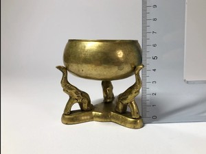 Brass Incense Bowl with <b>Elephant</b> Legs | Traditional Loban Dhoop Burner | Aromatic <b>Decorative</b> Home Fragrance Holder | Hand-made - Product Image 4