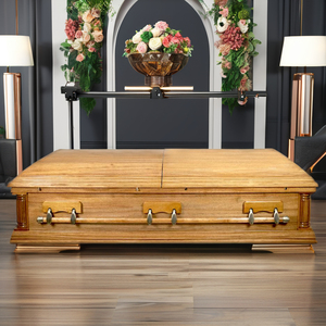 Ataúdes de Madera de Alta Calidad Estilo Norteamericano, Fabricación DSP, CKT2002, Ataúdes y Urnas de Madera Dura al por Mayor - Product Image 4