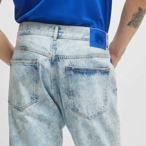 Vaqueros de mezclilla para hombre, elegantes, ajustados, elásticos, estilo urbano, ligeros, duraderos, lavado azul, venta al por mayor - Product Image 4