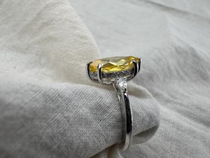 Anillo de Cóctel con Gema de Moissanita Corte Marquesa Amarillo Canario de 2CT, Plata 925, Regalo para Cumpleaños y Aniversarios - Product Image 5