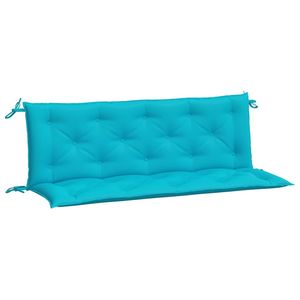 Ensemble de 2 coussins de banc de jardin turquoise - Product Image 2