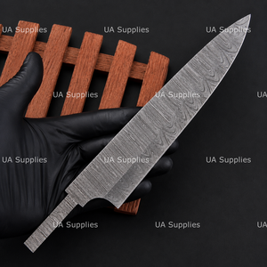 Cuchillo de Chef de Acero de Damasco al por Mayor, Hojas en Blanco con Punta Caída, Componentes Hechos a Mano de Espiga Completa, Directo de Fábrica, Mejor Precio del Fabricante - Product Image 4