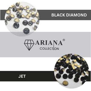 Pierres Chaton en Cristal Diamant Noir Jet pour la Fabrication de Bijoux, Strass en Verre Facetté de Qualité Supérieure, Pierres Précieuses en Vrac et Cristal pour Bricolage - Product Image 4