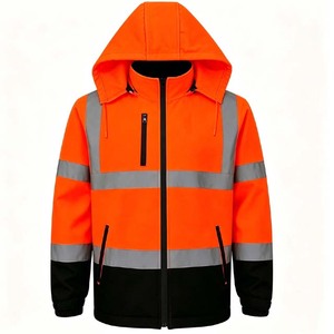 OEM Service Winter <b>Waterproof</b> ANSI/EN ISO CLASS 1 LED FLASH Reflective Safety Workwear Jacket for Construction Workers - Product Image 6