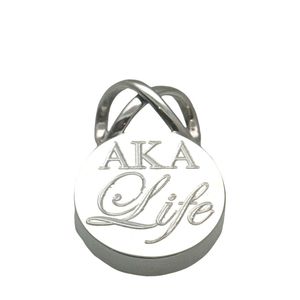 Pendentif rond infini AKA Silver Life 50 pour femmes, collier élégant avec symbole circulaire, bijoux de luxe pour sororité, cadeau d'anniversaire - Product Image 1