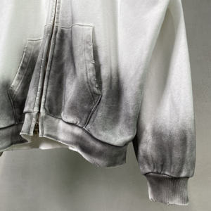 เสื้อมีฮู้ดย้อมสีไล่ระดับสีสำหรับผู้ชายเสื้อมีฮู้ดผ้าฟลีซขั้วโลกหนาโอเวอร์ไซส์ออกแบบโลโก้ได้ตามต้องการ - Product Image 3