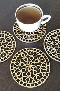 Posavasos de latón de diseño premium, posavasos de acero inoxidable, manteles individuales, manteles de comedor, posavasos de metal grabado a precio de fábrica al por mayor - Product Image 6