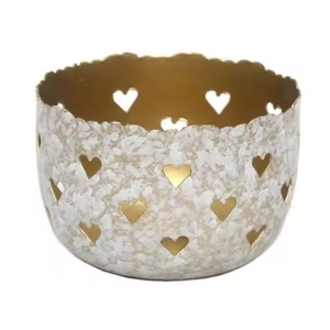 Recipiente Metálico Redondo para Velas con Tapa, Diseño Único y Popular, Hecho a Mano, para Decoración de Bodas - Product Image 2