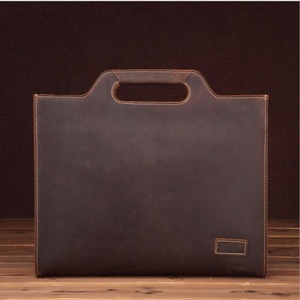 Maletín de Cuero de Alta Calidad para Negocios, Unisex, para Portátil, Color Marrón, Diseño Personalizado - Product Image 1