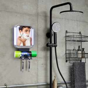 Miroir de salle de bain avec radio, haut-parleur sans fil et horloge LED - Product Image 2