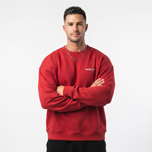 Sweat-shirt oversize en coton pour homme, style streetwear, à épaules tombantes, respirant, vêtements imprimés sur mesure, fourniture OEM ODM - Product Image 1