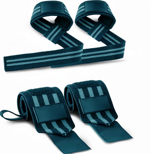 Sangle de levage en néoprène unisexe, vente directe usine, impression par sublimation, sérigraphie, broderie, motif rayé bleu - Product Image 1