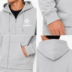 Custom Logo Oversized <b>Zip</b> <b>Up</b> Hoodie <b>Men</b> Women Cropped Cotton <b>Fleece</b> Jacket Wholesale - Product Image 4