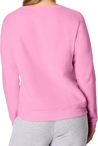 Camiseta de algodón con cuello redondo para mujer, talla XL, informal, de manga larga con encaje, cuello redondo, bonita, holgada, transpirable. - Product Image 3