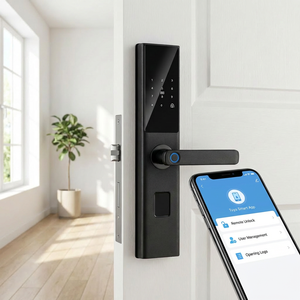 Cerradura Inteligente para Apartamentos y Hoteles - 7 Métodos de Desbloqueo, Compatible con Tuya, Aplicación para Puerta de Madera, 360 mm, Aluminio de Grado Aeronáutico C <span class=keywords><strong>Z2</strong></span>-T - Product Image 2