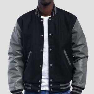 Chaquetas Varsity Premium Unisex, Estilo Letterman, Mezcla de Lana, Cierre de Botones, Estilo Casual Urbano, Estilo Béisbol, Corte Moderno - Product Image 1