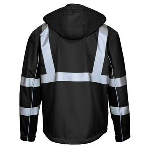 Veste pour homme, hiver, décontractée, haute visibilité, 100% polyester, vêtements de travail, bandes réfléchissantes, sécurité, veste de travail - Product Image 4