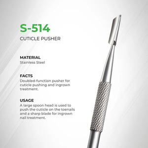 ที่ดันหนังกำพร้าเล็บ S-514 Nghia Nail แบบสองด้าน สำหรับทำเล็บเจล ขจัดคราบสีเล็บ ด้ามจับแบบรัสเซีย - Product Image 3