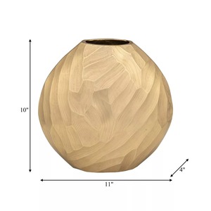 Vase de table moderne en aluminium, design géométrique fait main, finition argentée, Jaffs Exports, respectueux de l'environnement - Product Image 1
