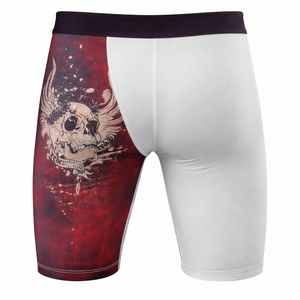 กางเกงรัดกล้ามเนื้อผู้ชาย OEM ลายพิมพ์กะโหลกแบบ Sublimation สำหรับเล่นกีฬา รับผลิตแบรนด์ส่วนตัว - Product Image 1