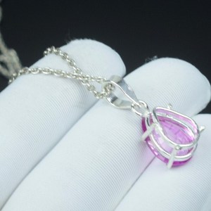 Magnifique pendentif en kunzite rose taille poire, collier en argent sterling 925, bijoux faits main vintage bohème - Product Image 2