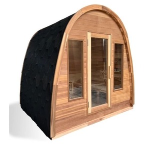 Sauna de Vapor para 6 Personas, Tipo Barril, para Exteriores, Tradicional, Húmeda y Seca, de Cedro Canadiense, NUEVA - Product Image 2